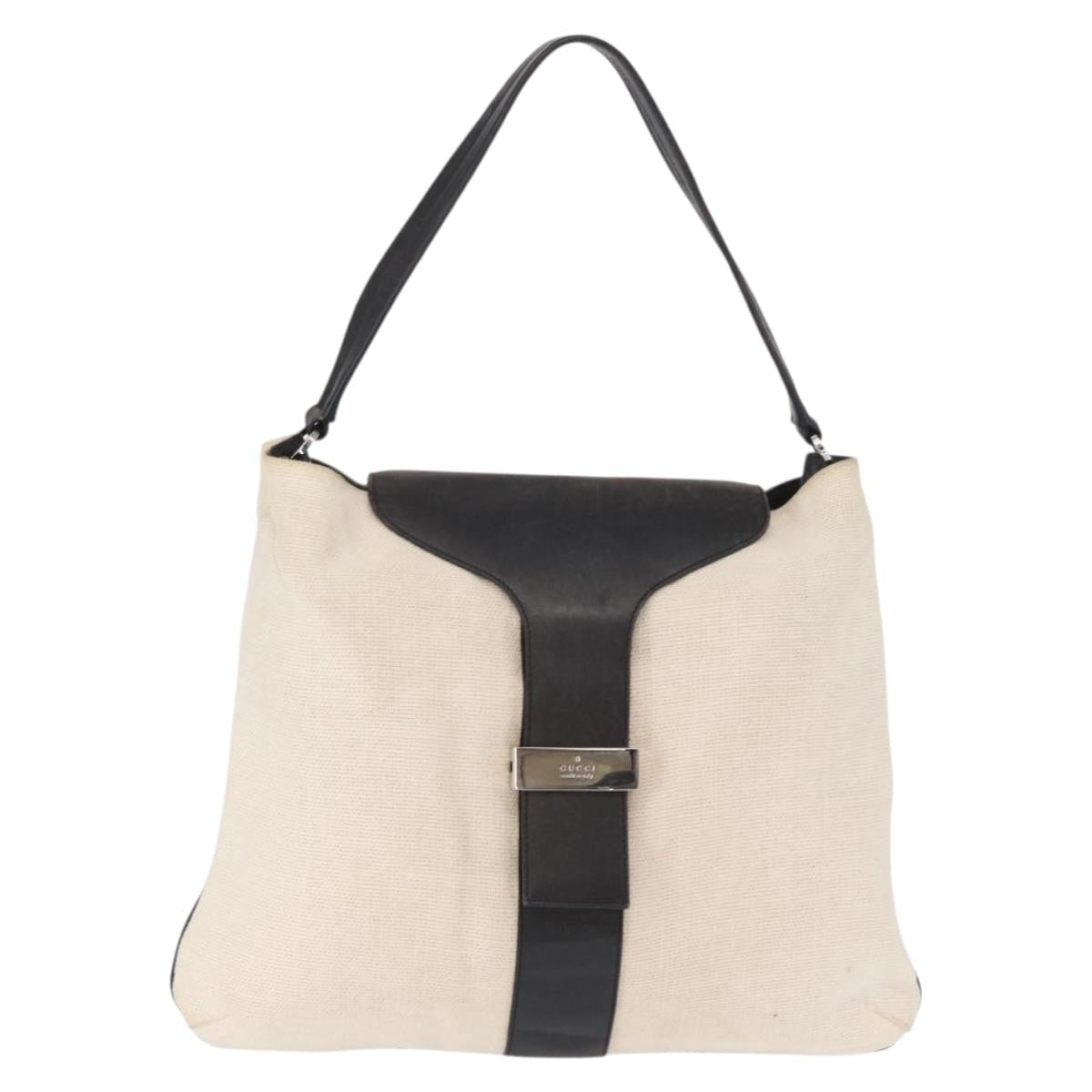 Gucci Shoulder Bag Vintage Canvas Beige/Nero – 38 cm - Etoilux