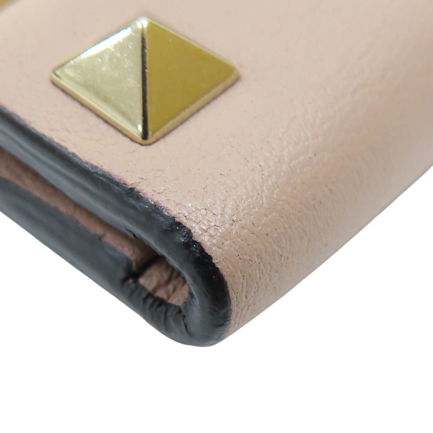 Valentino Garavani Rockstud Compact Wallet Pelle di Vitello Rosa Cipria - Etoilux