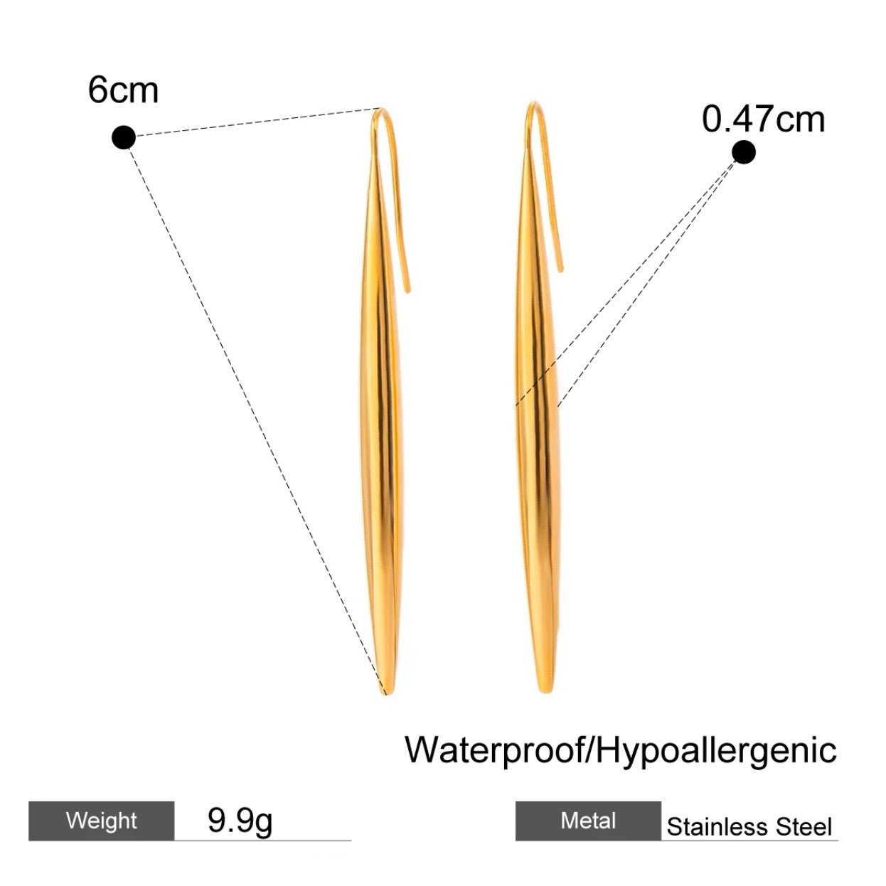 BEHI NEEDLE EARRINGS - Etoilux