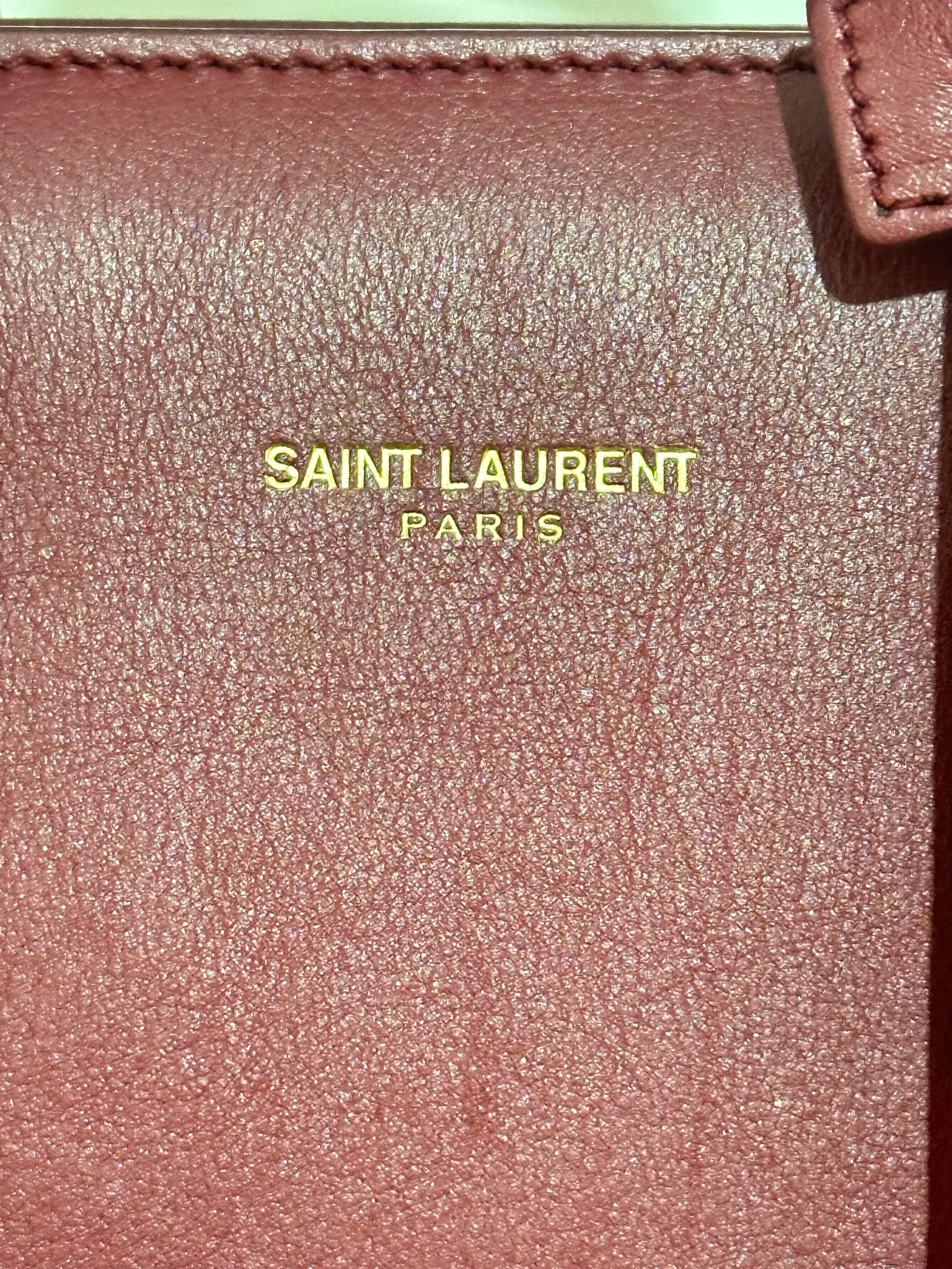 Saint Laurent Sac de Jour Nano in Pelle Bordeaux - Etoilux