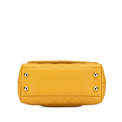 CHANEL – Coco Handle Mini in pelle Caviar Giallo (Serie N4EJX5A9) - Etoilux