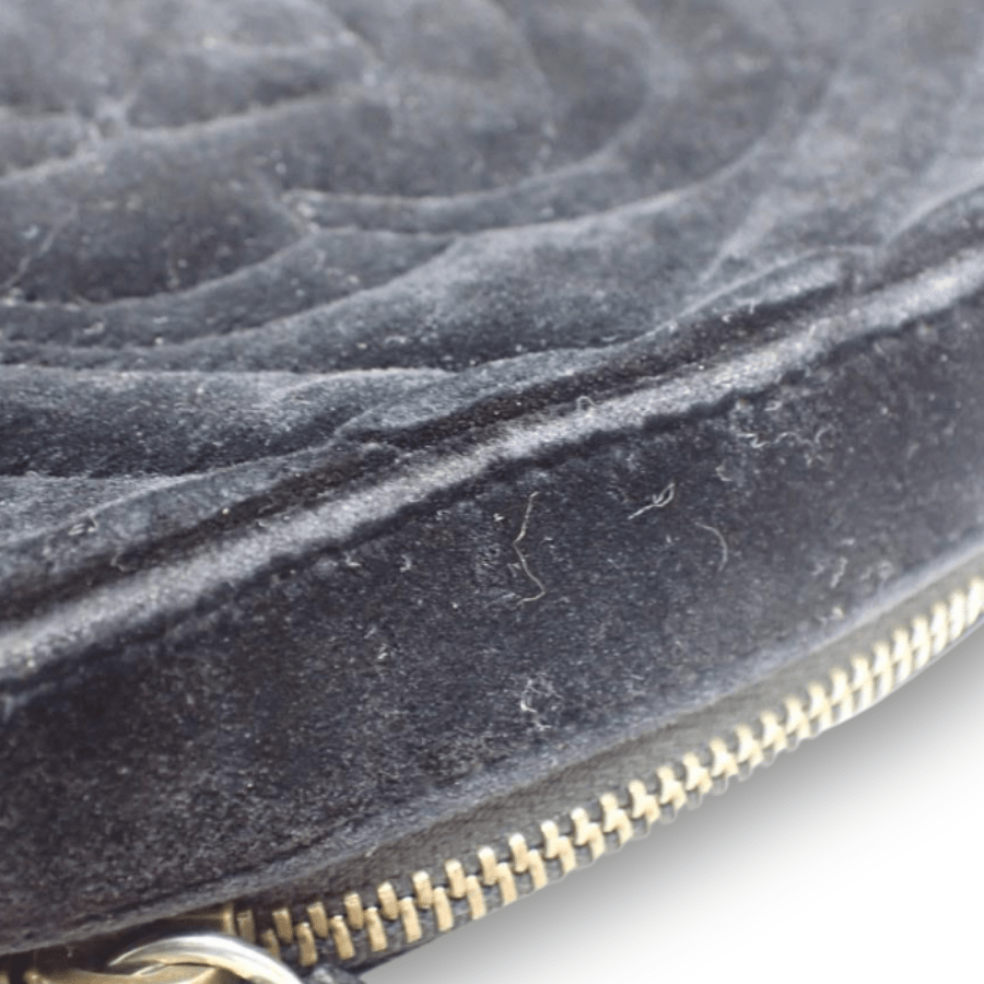 Gucci – GG Marmont Flap Bag in velluto matelassé con cristalli (misura media) - Etoilux