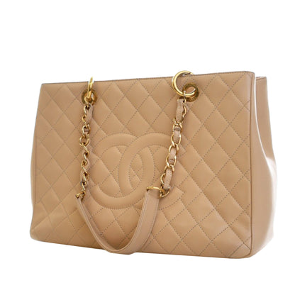 Chanel Grand Shopping Tote Caviar Beige 2011 – Size Medium - Etoilux