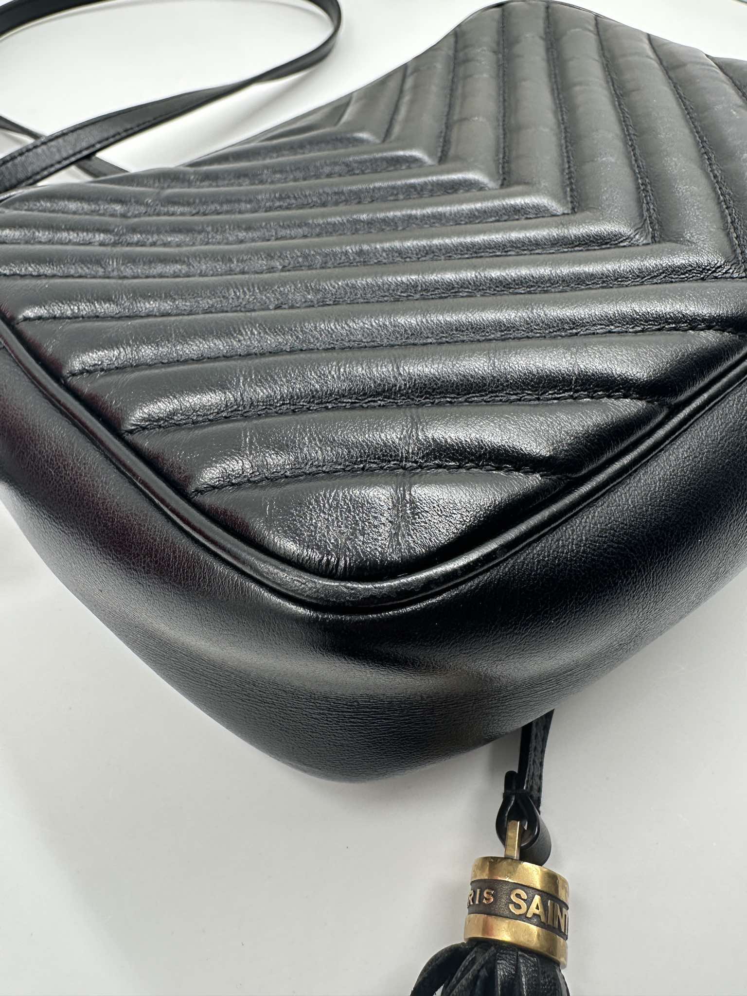 Saint Laurent Lou Camera Bag Pelle Nera Matelassé – Medium - Etoilux