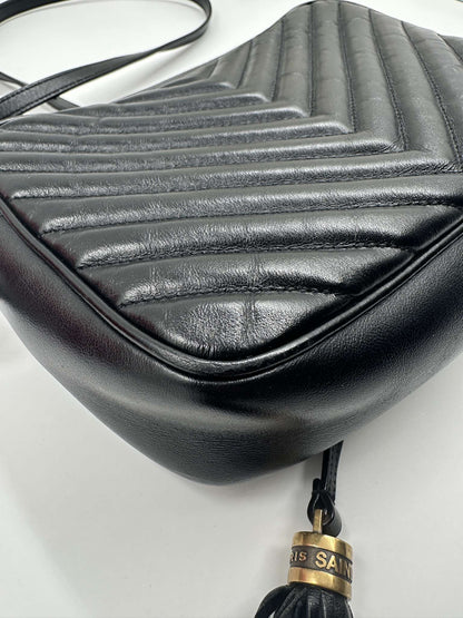 Saint Laurent Lou Camera Bag Pelle Nera Matelassé – Medium - Etoilux