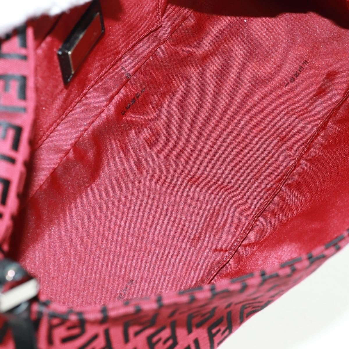 Fendi Mamma Baguette Zucchino Canvas Rosso/Nero – Misura Media - Etoilux