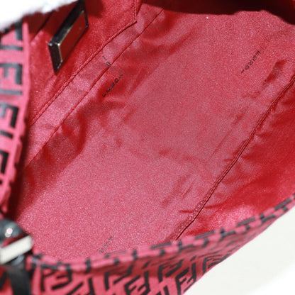 Fendi Mamma Baguette Zucchino Canvas Rosso/Nero – Misura Media - Etoilux