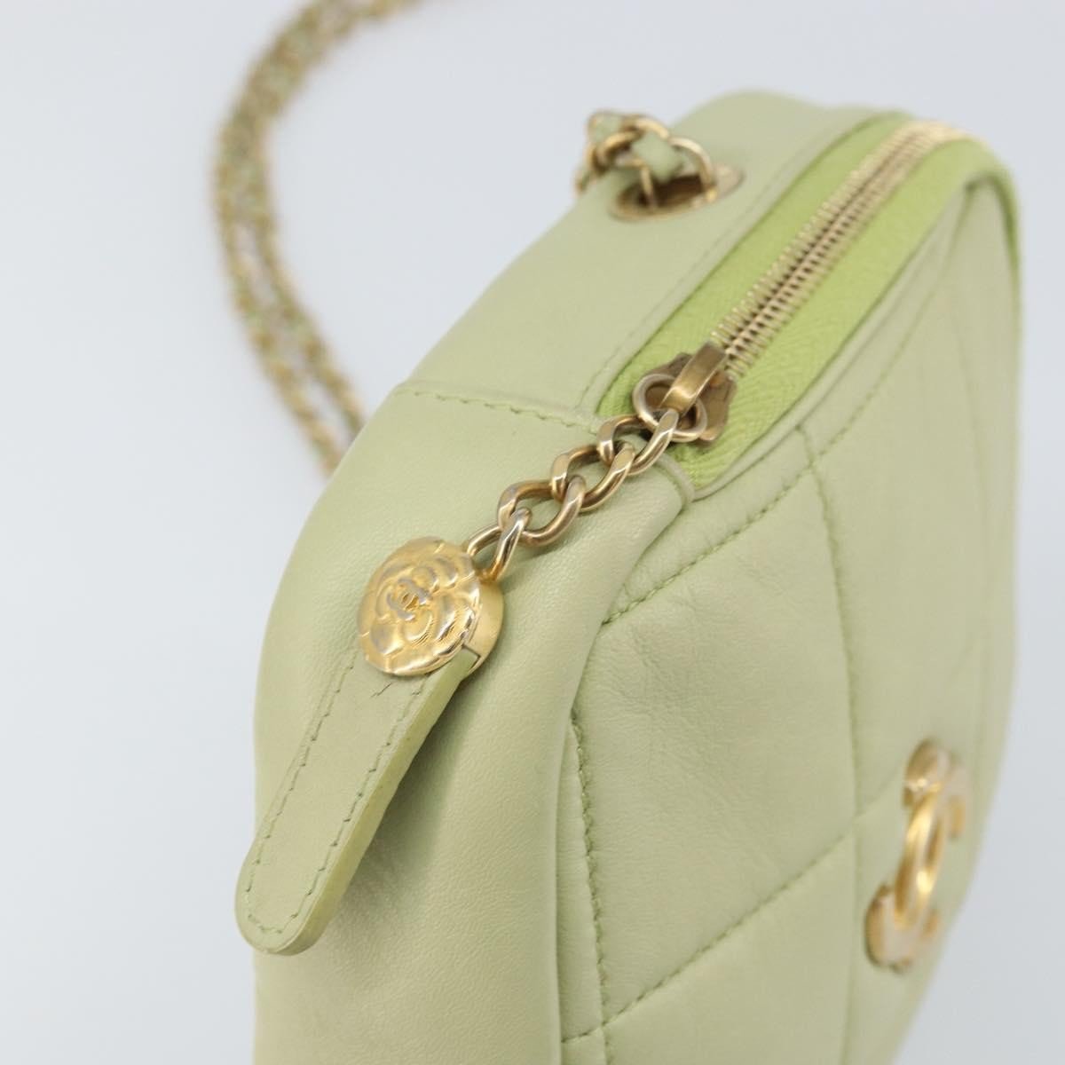 Chanel Diamond Mini Bag Pelle di Agnello Verde Menta – 18 cm - Etoilux
