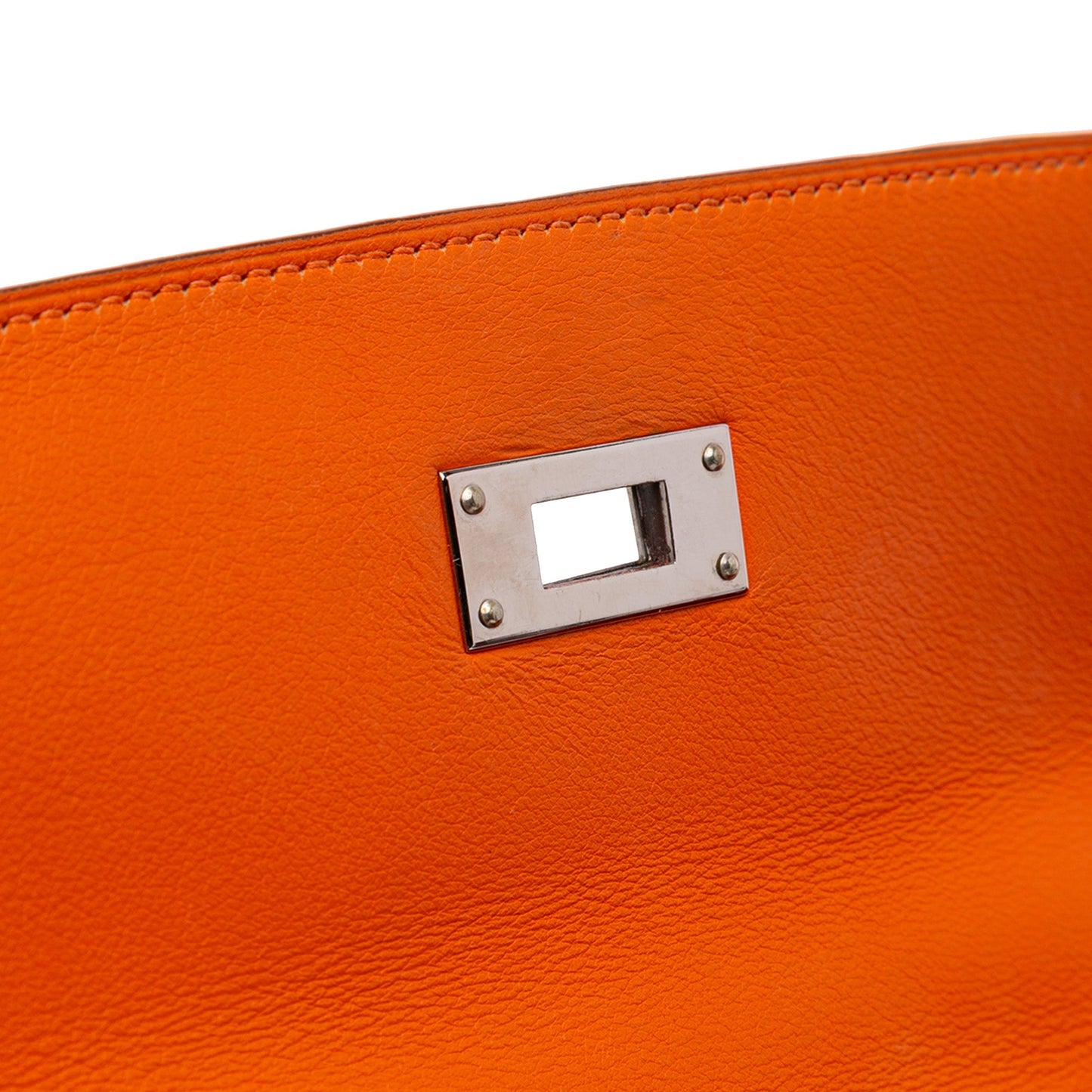 Hermès Kelly II 35 – Swift Orange – Hardware Palladio – 2006 – Full Set - Etoilux