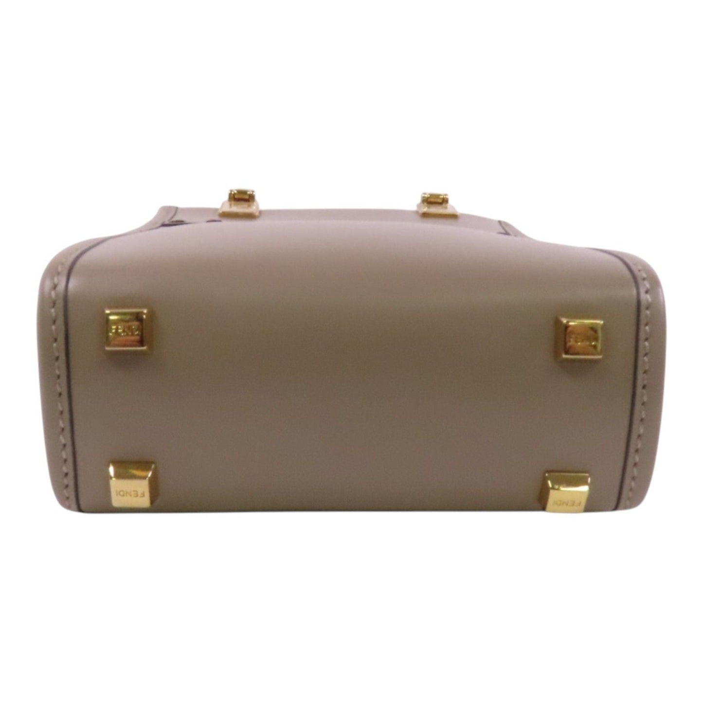 Fendi Sunshine Mini Shopper Vitello Liscio Greige – 13 cm - Etoilux