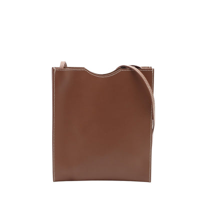 Hermès Onimaïtou pochette pelle di vitello marrone naturale 2001