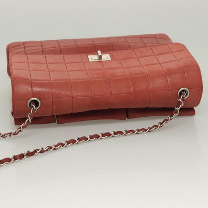 Chanel Chocolate Bar Reissue Flap Pelle di Agnello Rosso – 31 cm - Etoilux