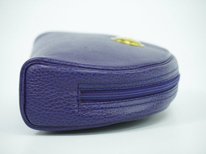 Christian Dior Vintage Zip Pochette in Pelle Blu - Etoilux