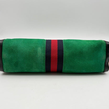 Gucci Borsa a spalla in suede verde - Etoilux