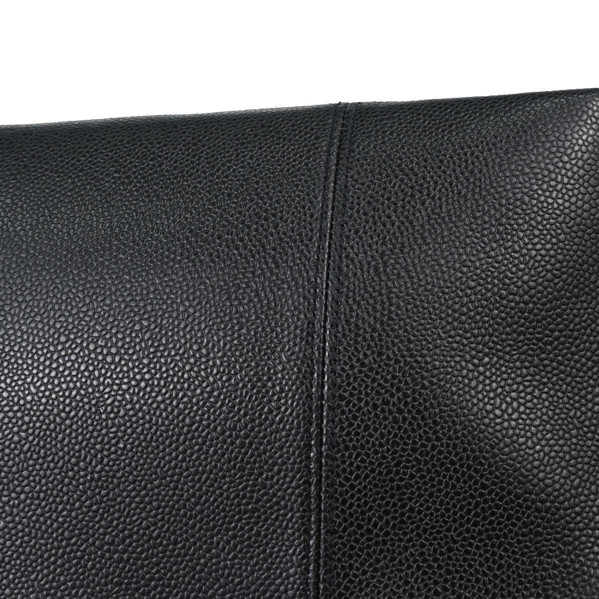 Chanel Mademoiselle Chain Shopping Bag Caviar Nero Hardware Argento – 28 cm - Etoilux