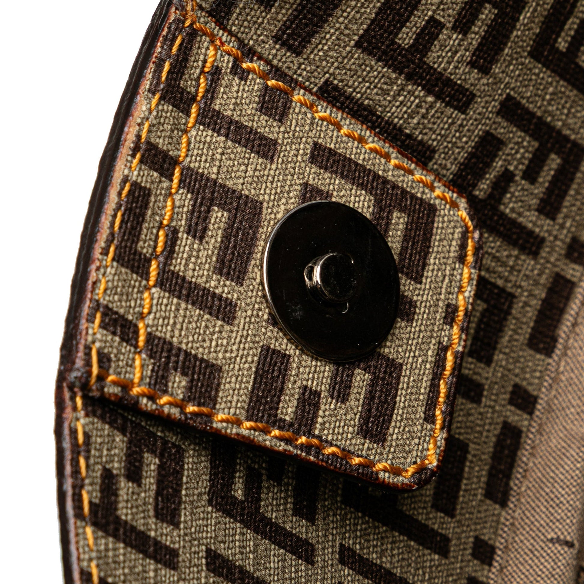 Fendi Pillow Tote Zucchino Tela Rivestita & Nylon Beige/Marrone – Large - Etoilux
