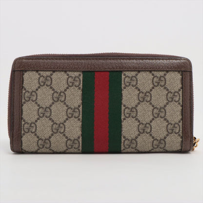 Gucci – Ophidia GG Supreme Zip Around Wallet – Brown/Green/Red - Etoilux