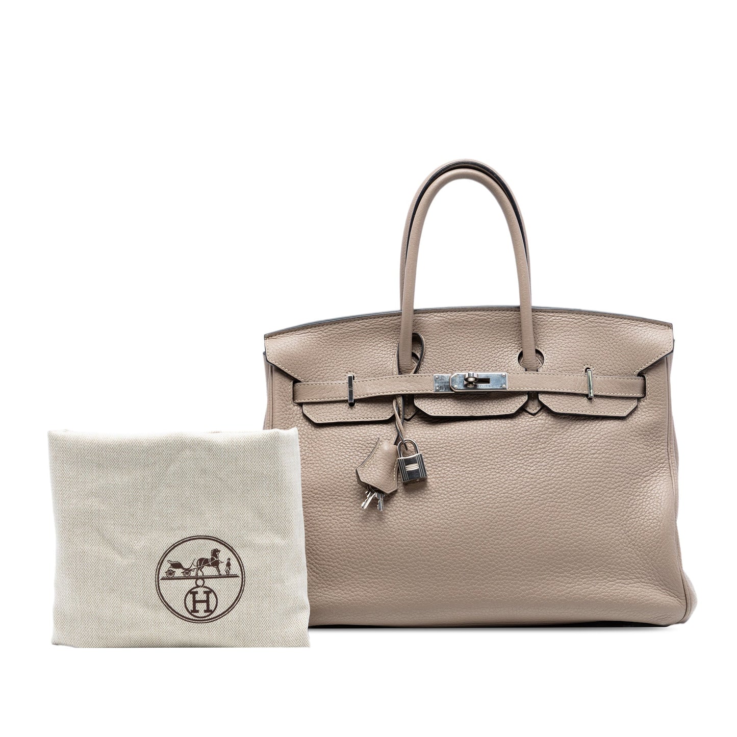 Hermès Birkin 35 Togo Gris Tourterelle Palladium Hardware 2009 - Etoilux