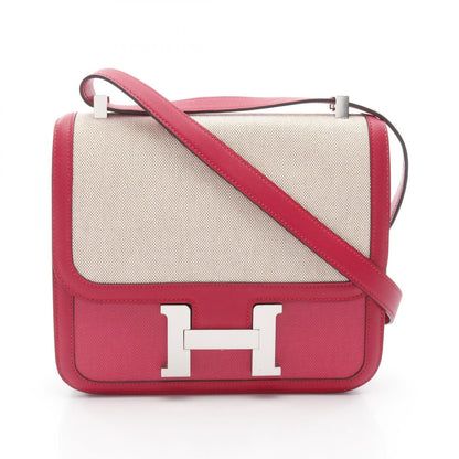 Hermès Constance 3 24 Toile H Berline Swift Rose Shocking Palladio | Etoilux