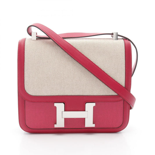 Hermès Constance 3 24 Toile H Berline Swift Rose Shocking Palladio | Etoilux