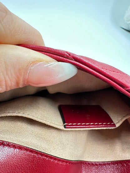 Gucci GG Marmont Multi Pochette Belt Bag Pelle Matelassé Rossa – Set 3 Pezzi - Etoilux