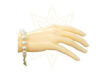 Chanel Bracciale Vintage in Perle con Logo CC in Cristalli - Etoilux