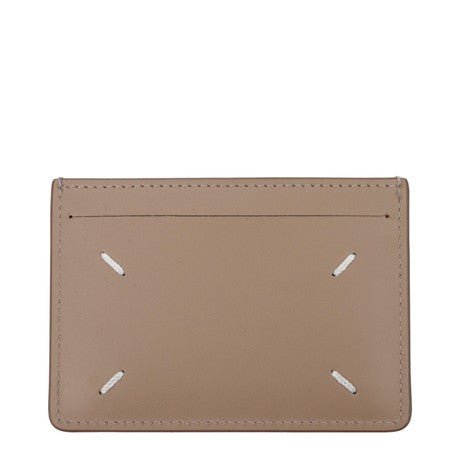 Maison Margiela – Porta Carte in Pelle Beige – 7 × 10 cm - Etoilux