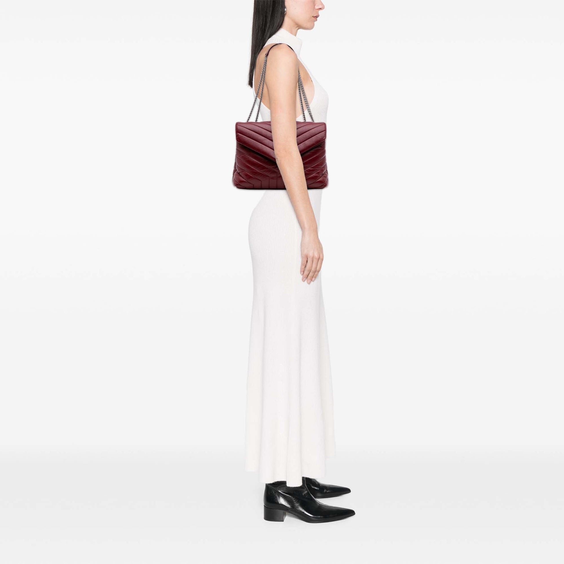 Saint Laurent LouLou Medium in pelle trapuntata – Rosso (2018) - Etoilux