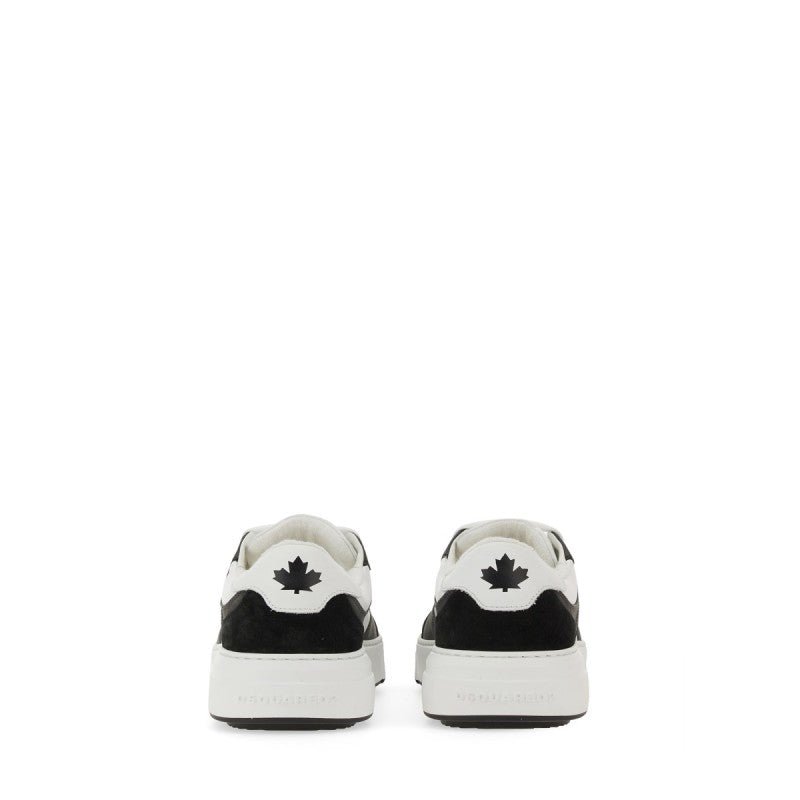 Dsquared2 – Sneakers Bumper in Pelle e Tessuto – Bianco & Nero - Etoilux