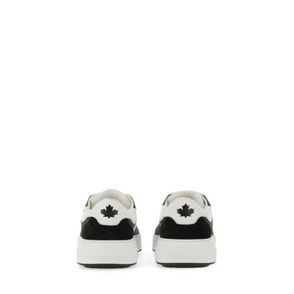 Dsquared2 – Sneakers Bumper in Pelle e Tessuto – Bianco & Nero - Etoilux