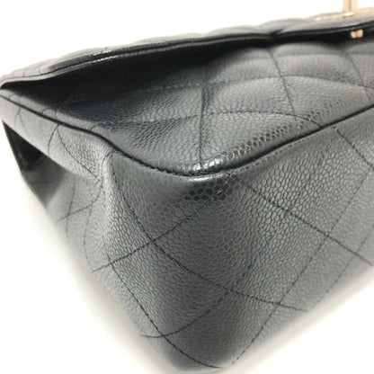 Chanel Jumbo Classic Flap in Caviar Nero con Hardware Argento - Etoilux