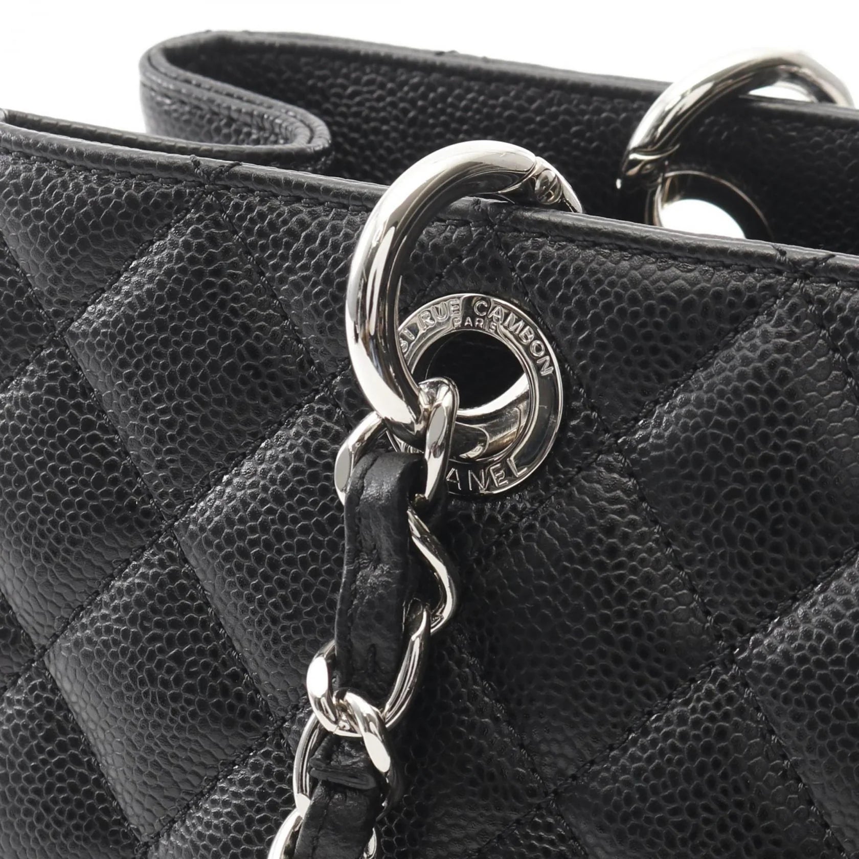 Chanel Grand Shopping Tote (GST) – Pelle Caviar Nera e Hardware Argento - Etoilux