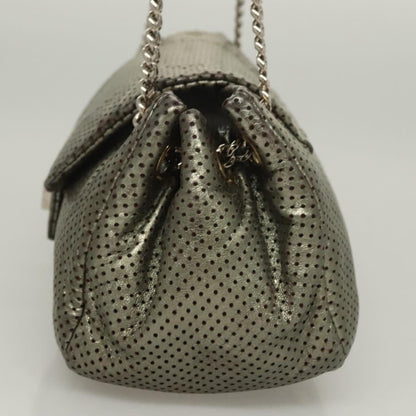Chanel Drill Flap Bag in Pelle Traforata Metallizzata – Argento - Etoilux