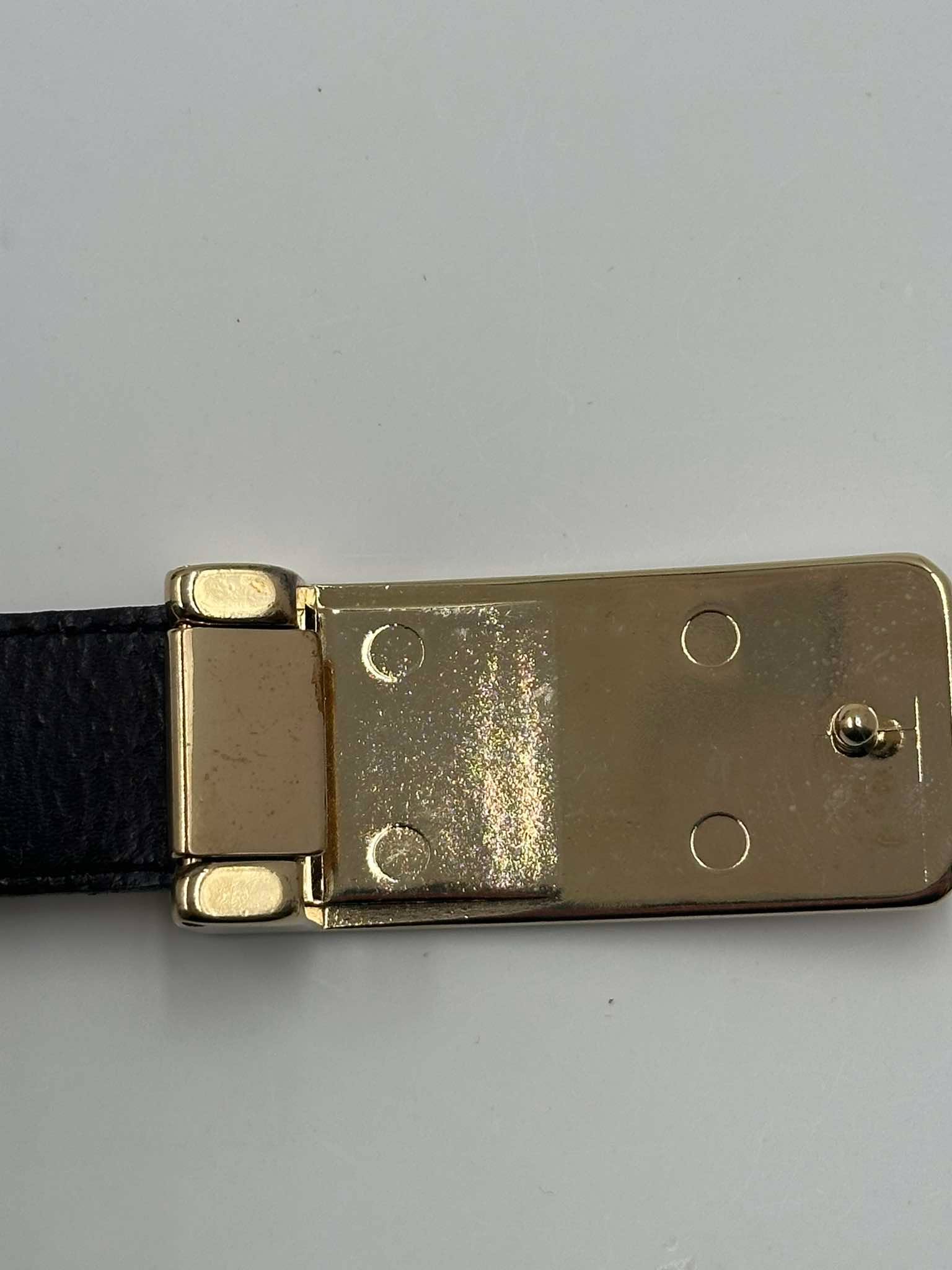Burberry Cintura Plaque Buckle Haymarket Check Tela Rivestita Beige – Size 40/100 - Etoilux