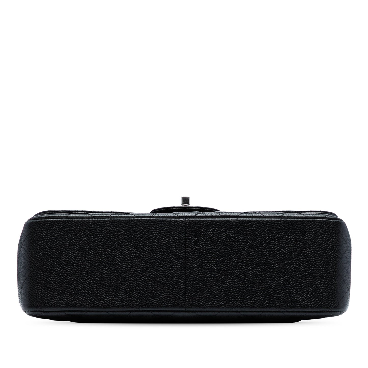 Chanel Classic Double Flap Jumbo in Pelle di Caviale Nera – Hardware Argento - Etoilux