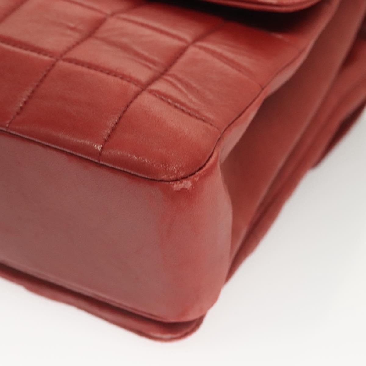 Chanel Chocolate Bar Reissue Flap Pelle di Agnello Rosso – 31 cm - Etoilux