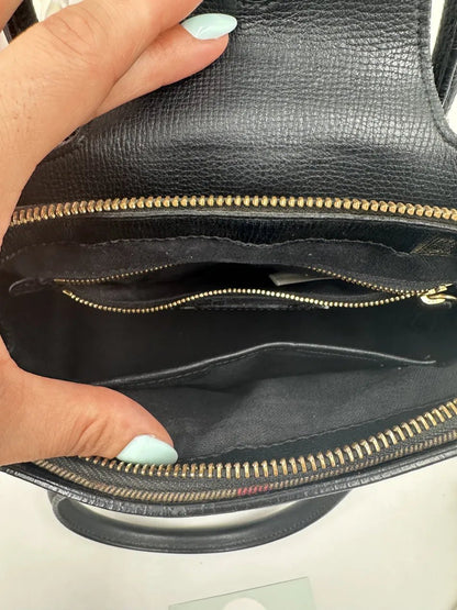 Burberry Orchard Small House Check e Pelle Nera – 27 cm - Etoilux