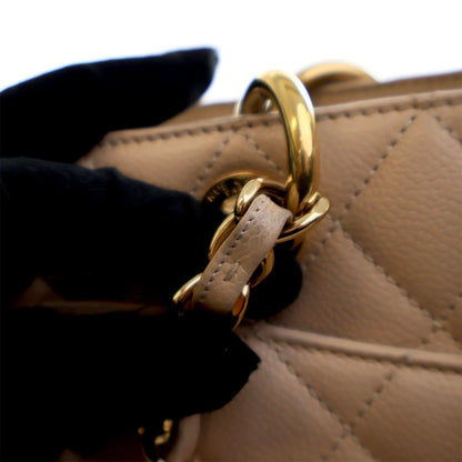 Chanel Grand Shopping Tote Caviar Beige 2011 – Size Medium - Etoilux