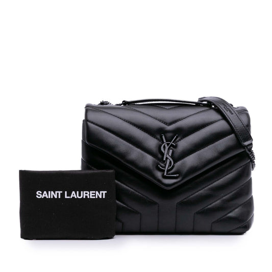 Saint Laurent Piccola borsa a tracolla LouLou in pelle di vitello con monogramma - Etoilux