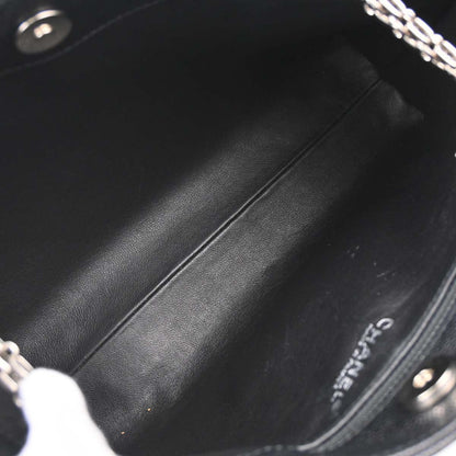 Chanel Mademoiselle Chain Shopping Bag Caviar Nero Hardware Argento – 28 cm - Etoilux