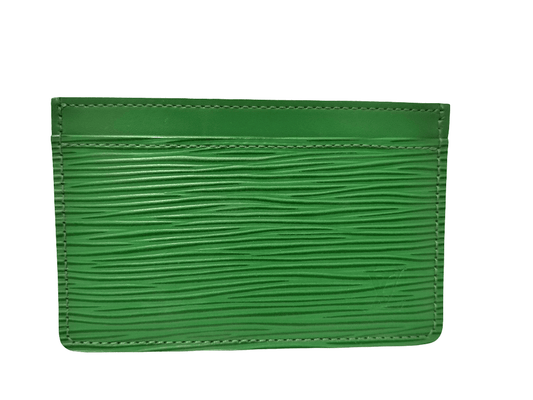 Louis Vuitton Porta Carte in Pelle Epi Verde Borneo – 11 cm - Etoilux