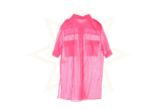 Camicia Chanel in cotone trasparente rosa fucsia - Etoilux