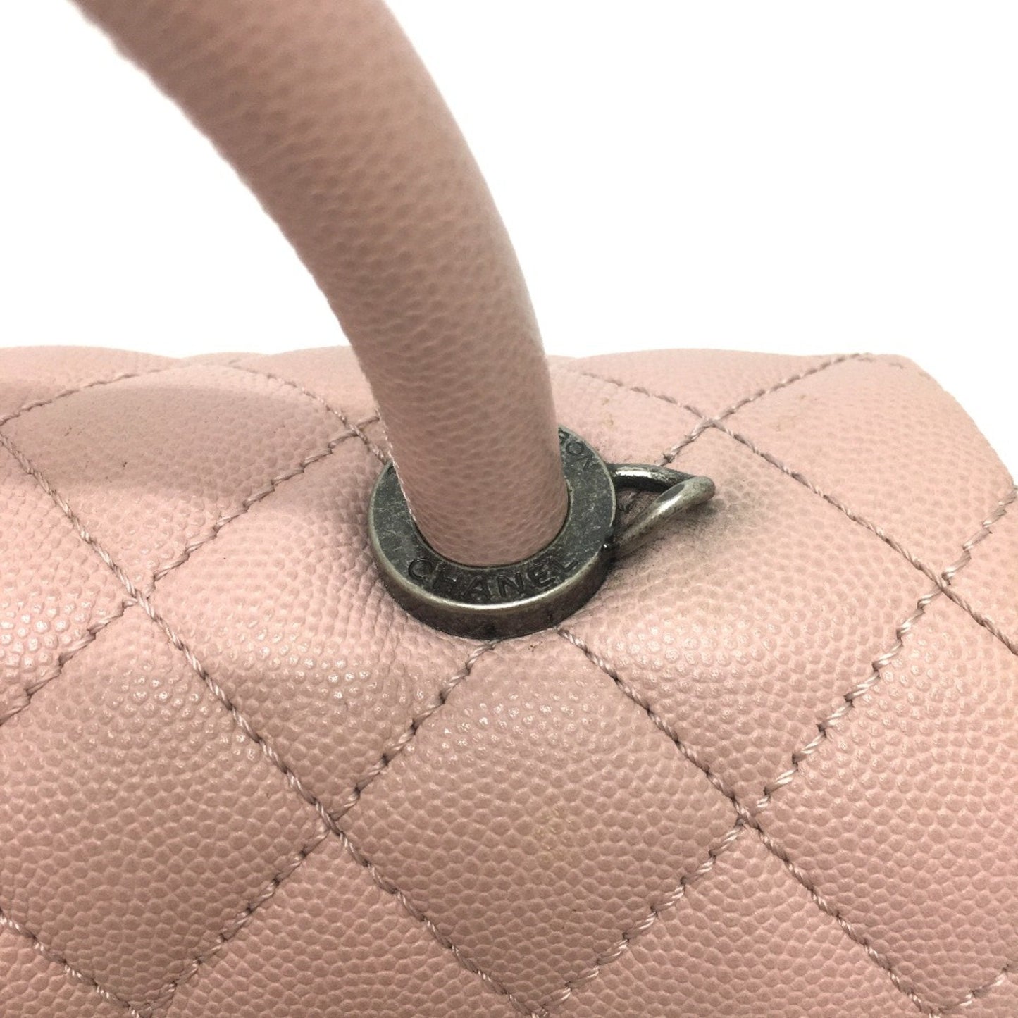 Chanel Coco Handle in pelle rosa trapuntata – Medium - Etoilux