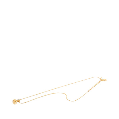 Christian Dior Vintage Collana Pendente CD Logo Cristallo Marquise Placcato Oro – 44 cm - Etoilux