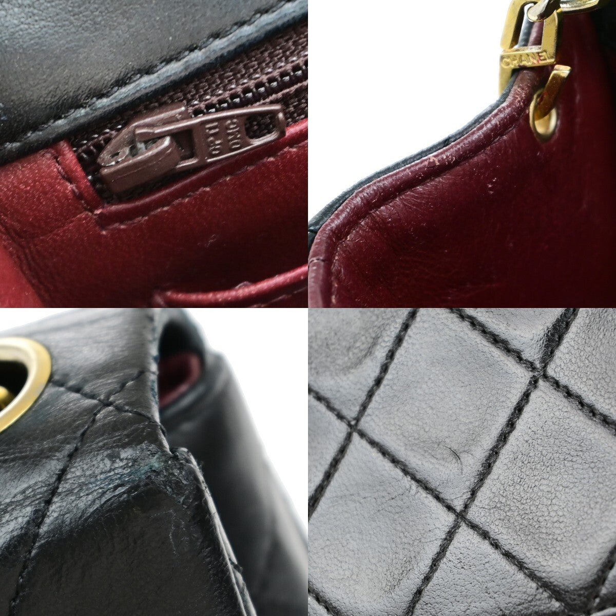 Chanel Vintage Mini Classic Flap Agnello Nero Hardware Oro – 17 cm - Etoilux