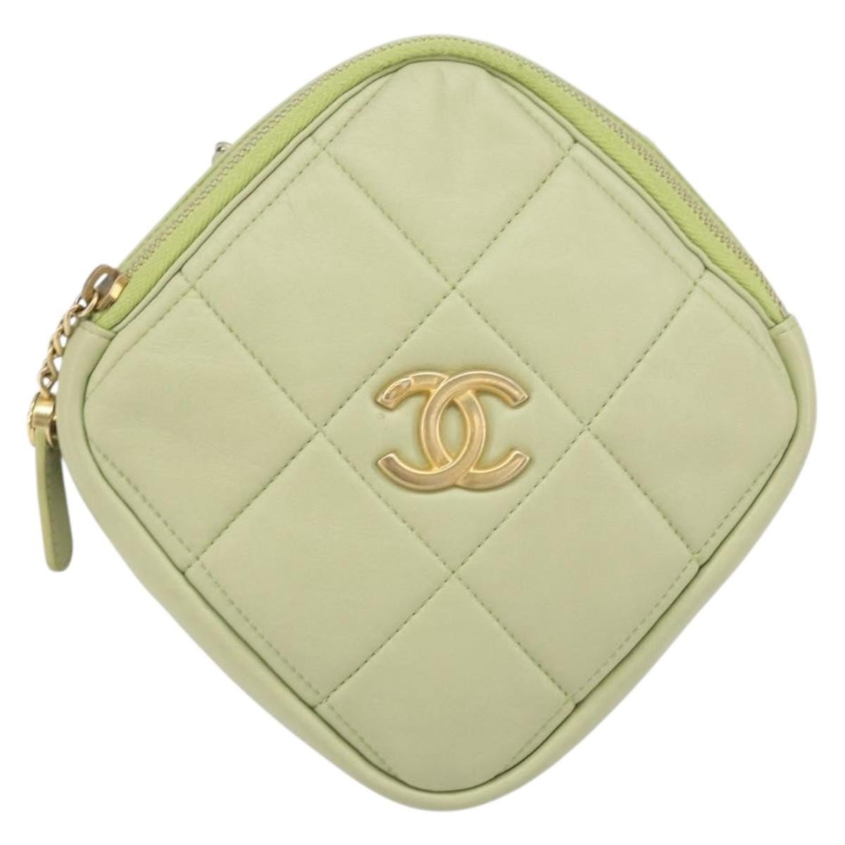 Chanel Diamond Mini Bag Pelle di Agnello Verde Menta – 18 cm - Etoilux