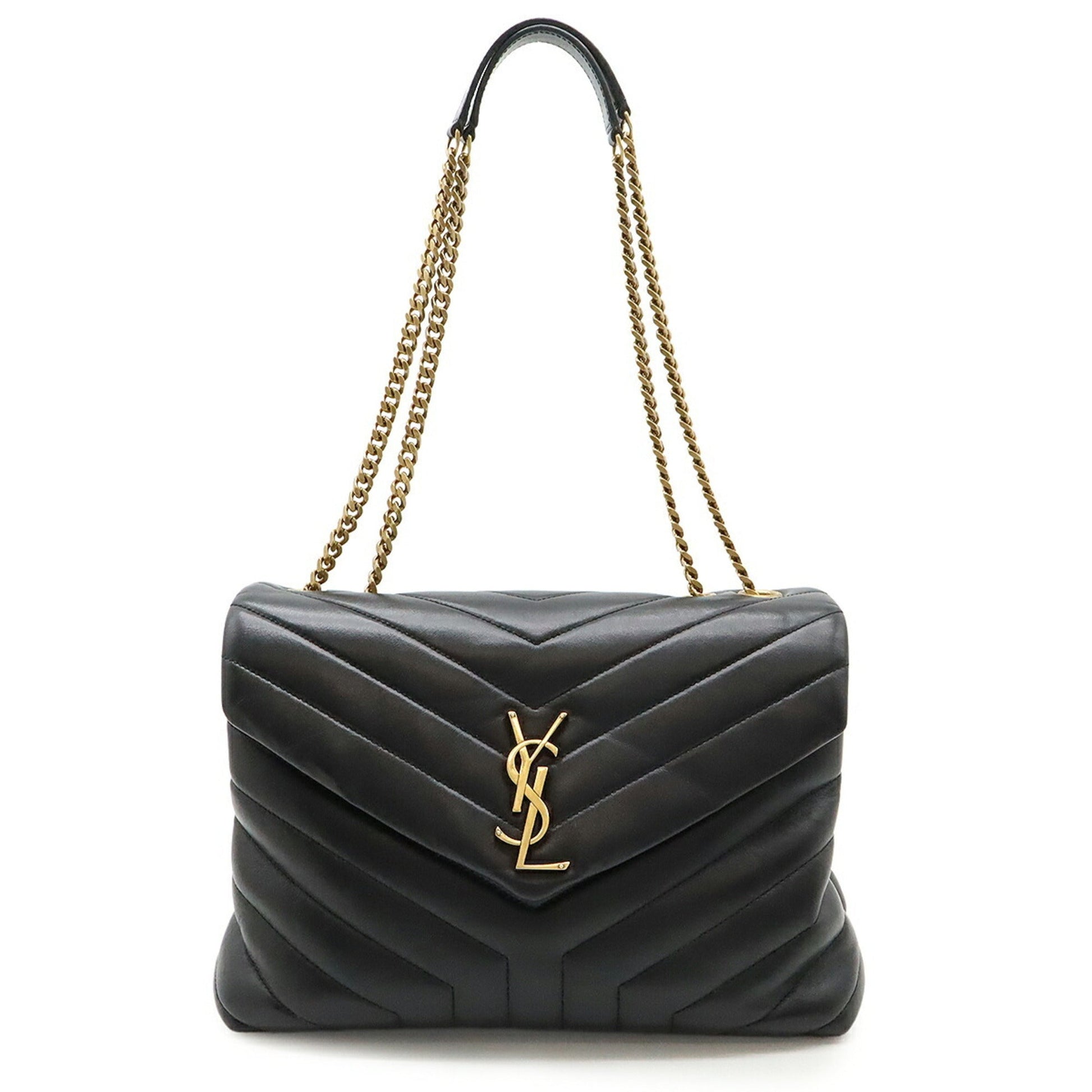 Saint Laurent – Loulou Medium in pelle trapuntata nera - Etoilux