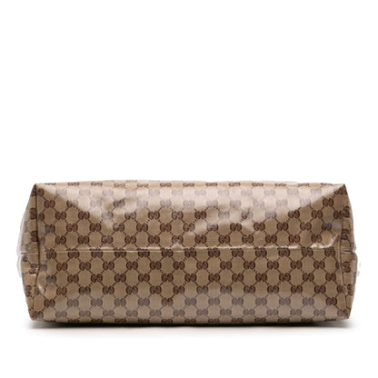 Gucci Peggy Tote GG Crystal Canvas Marrone – Bamboo Tassel – Serie 354666 493492 - Etoilux