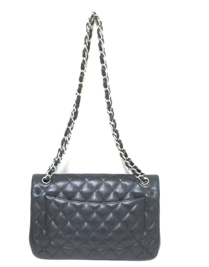 Chanel Classic Flap Jumbo – Caviar Nero con Hardware Argentato – Serie 25 - Etoilux