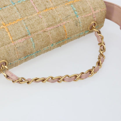 Chanel Chocolate Bar 2.55 in Tweed Multicolore – Beige/Rosa - Etoilux